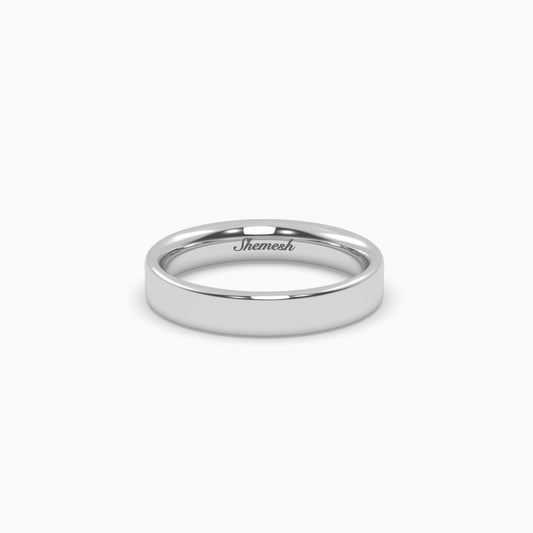 Time Honoured Heavy Weight Flat D Court Wedding Band - shemesh_diamonds