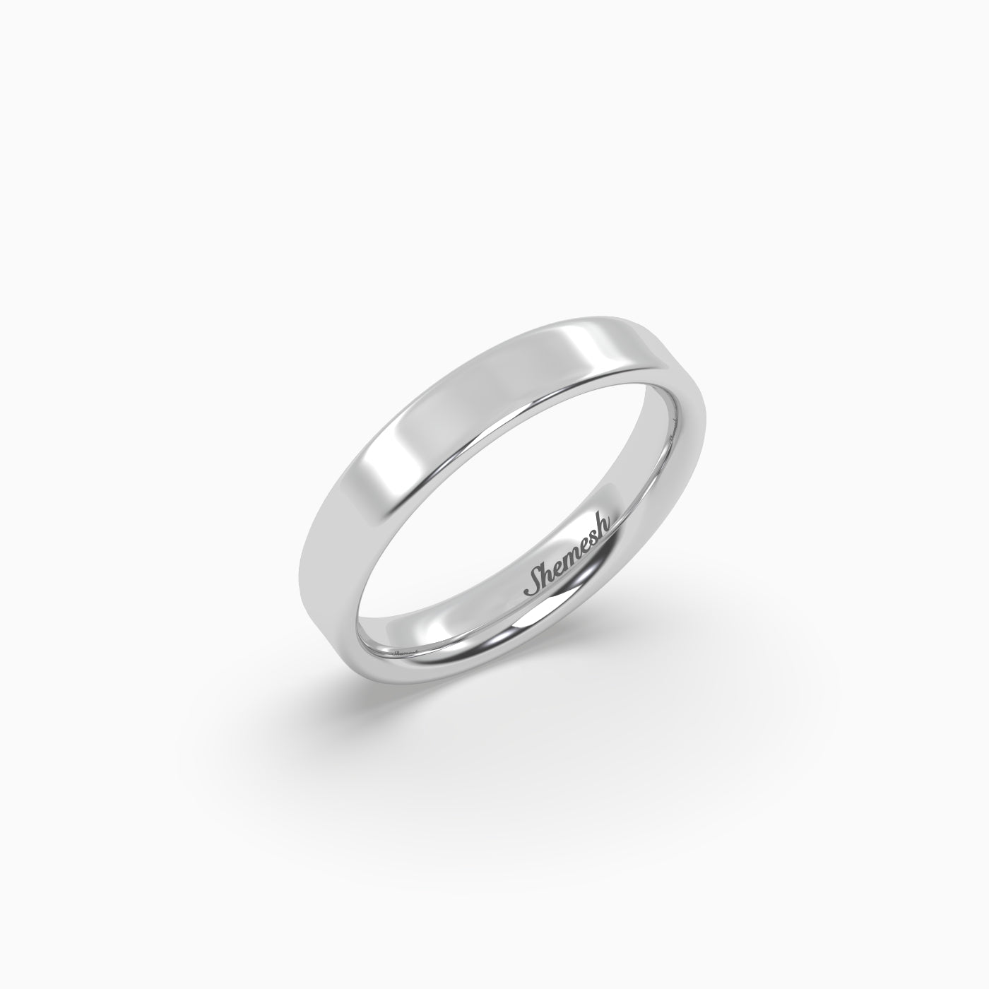 Time Honoured Heavy Weight Flat D Court Wedding Band - shemesh_diamonds