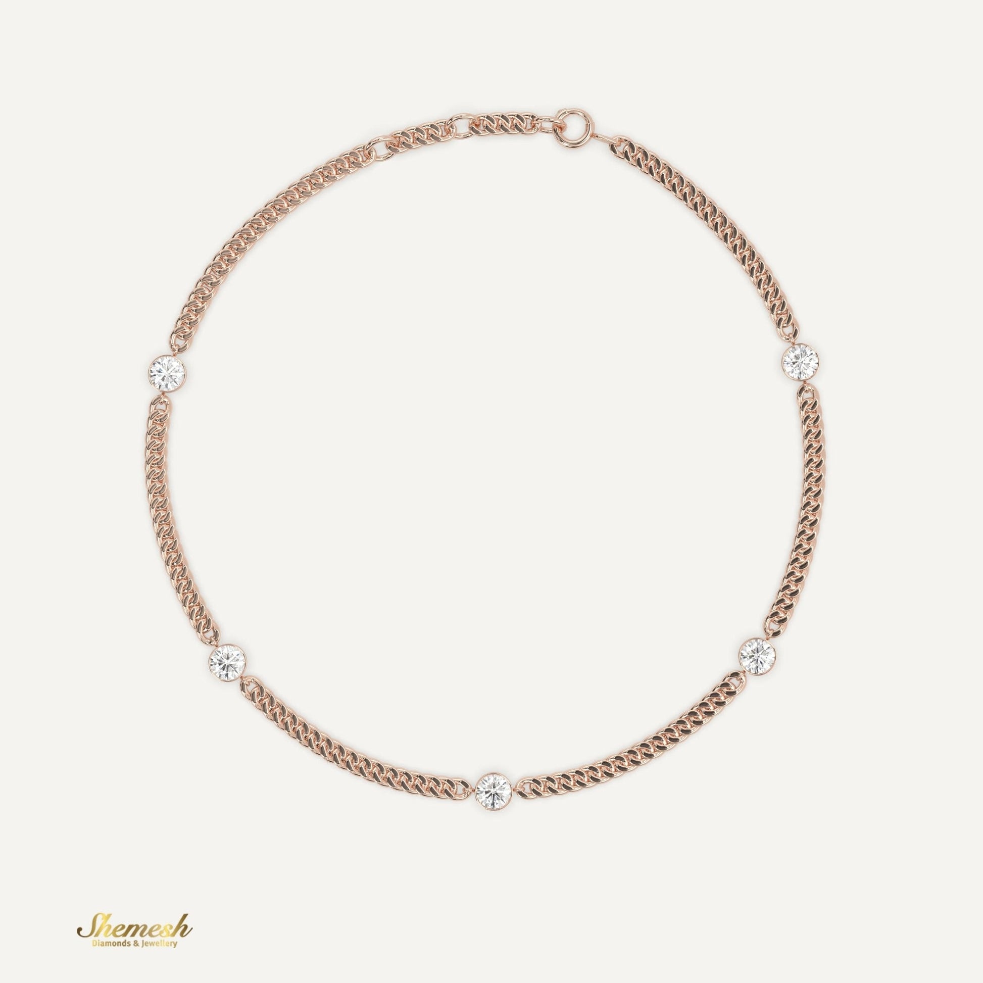 18K Gold Bezel - Set Diamonds Bracelet - shemesh_diamonds