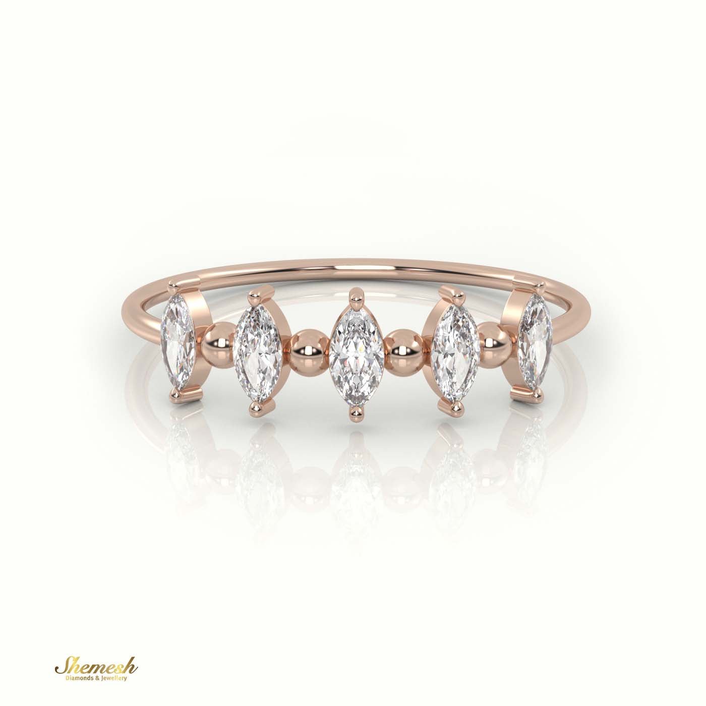 18K Gold Marquise Cut Diamond Designer Ring - shemesh_diamonds