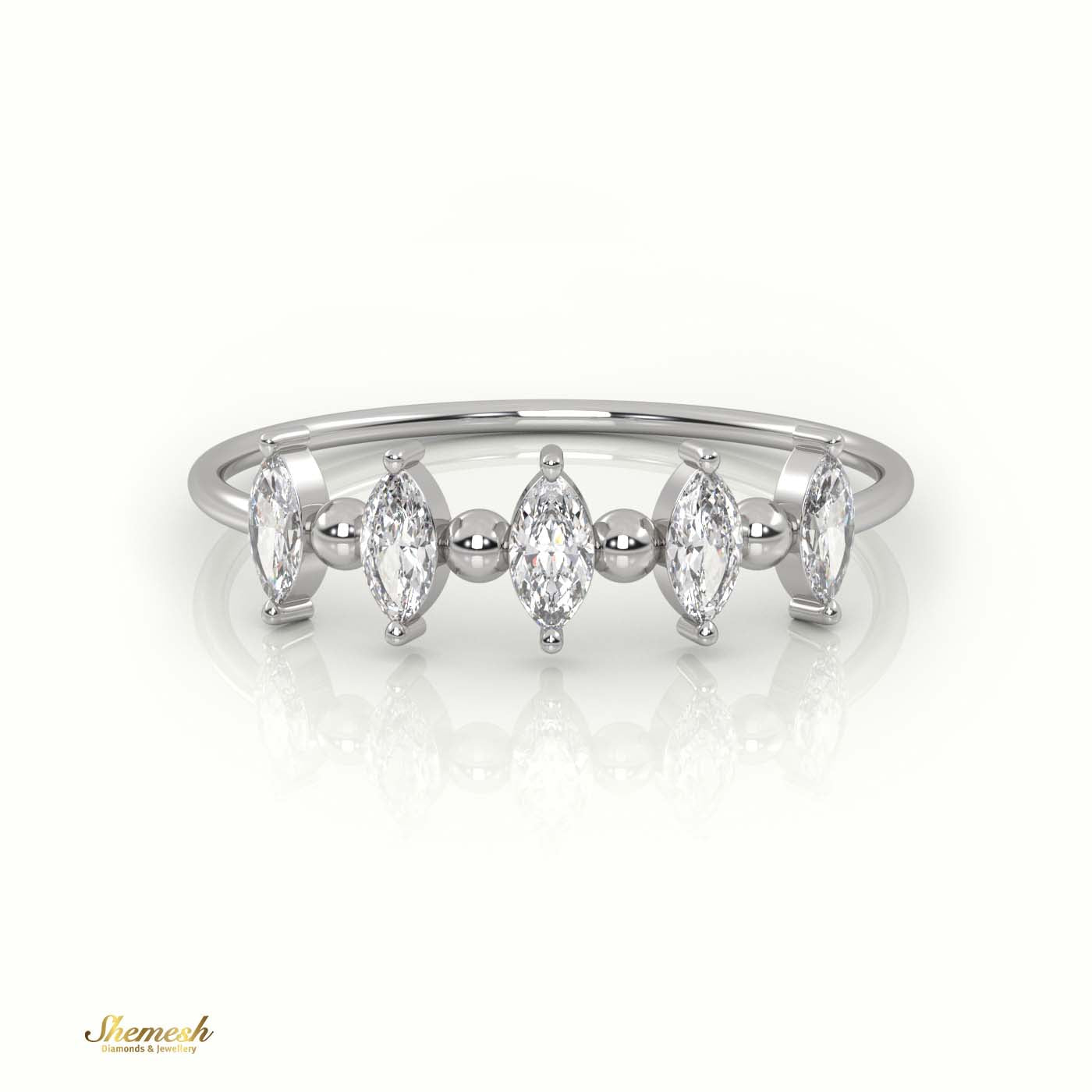 18K Gold Marquise Cut Diamond Designer Ring - shemesh_diamonds