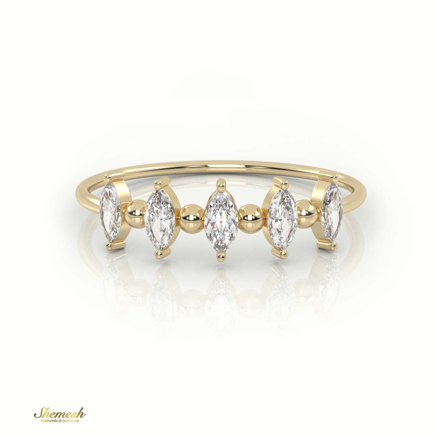 18K Gold Marquise Cut Diamond Designer Ring - shemesh_diamonds