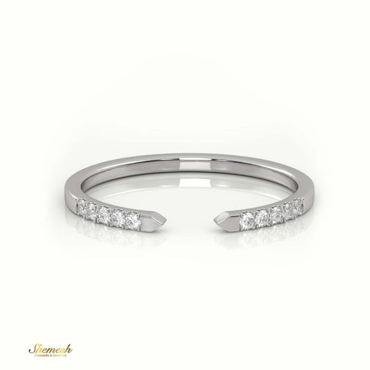 18K Gold Round Cut Diamond Open Pave Setting Designer Ring - shemesh_diamonds