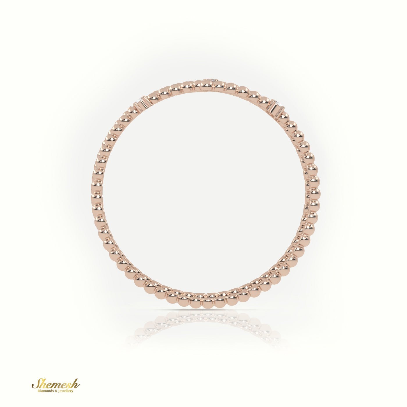 18K Gold Round Cut Diamond Bubble Spiral Ring - shemesh_diamonds