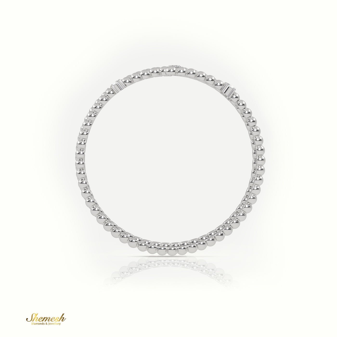 18K Gold Round Cut Diamond Bubble Spiral Ring - shemesh_diamonds