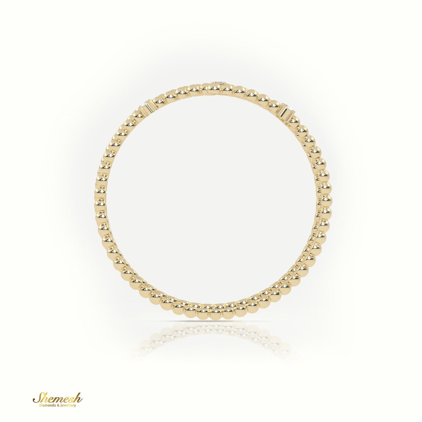 18K Gold Round Cut Diamond Bubble Spiral Ring - shemesh_diamonds