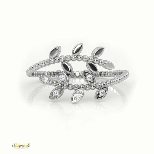 18K Gold Round Cut Diamond Infinity Ring with Milgrain Detail - shemesh_diamonds