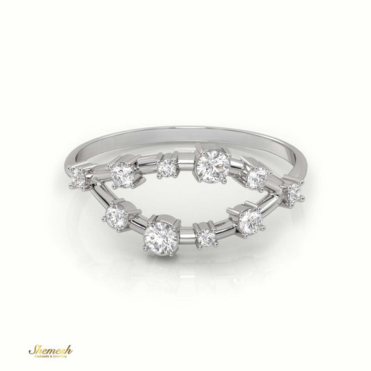 18K Gold Round Cut 4 Prongs Diamond Open Set Designer Diamond Ring - shemesh_diamonds