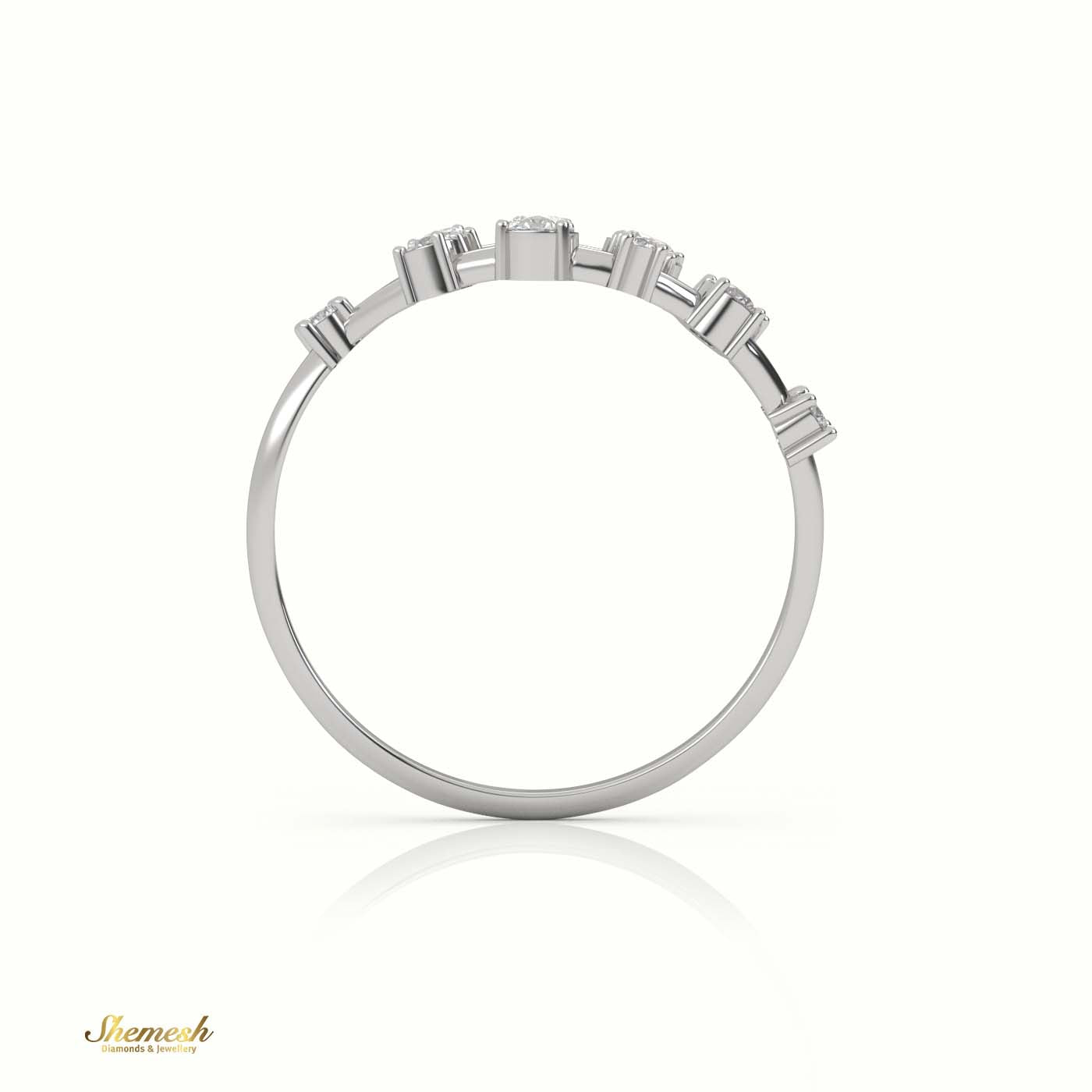 18K Gold Round Cut 4 Prongs Diamond Open Set Designer Diamond Ring - shemesh_diamonds