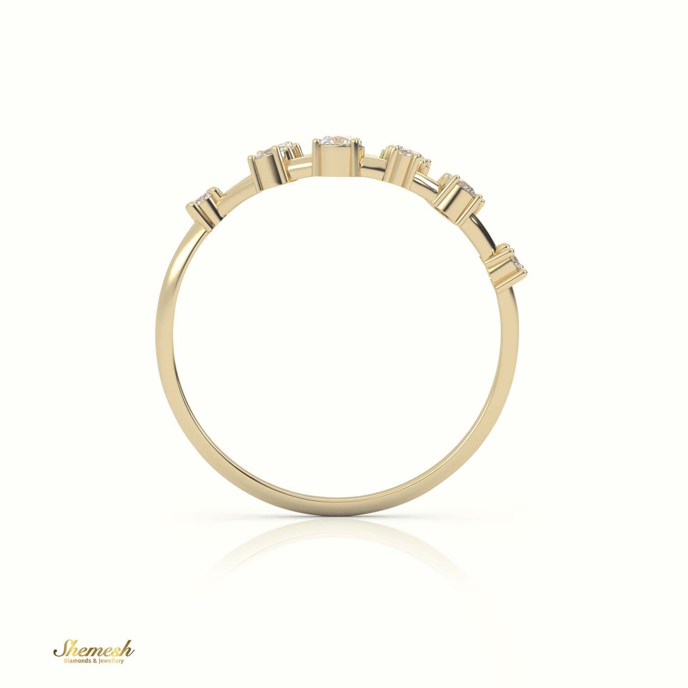 18K Gold Round Cut 4 Prongs Diamond Open Set Designer Diamond Ring - shemesh_diamonds
