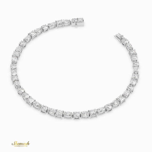 18K Gold Multi Diamond Tennis Bracelet - shemesh_diamonds