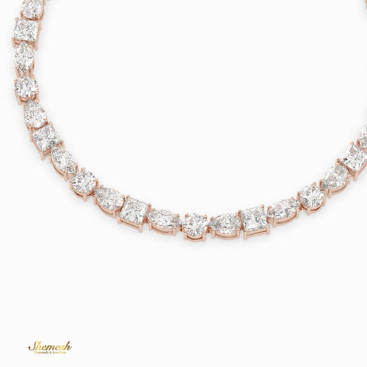 18K Gold Multi Diamond Tennis Bracelet - shemesh_diamonds