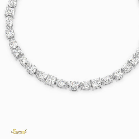 18K Gold Multi Diamond Tennis Bracelet - shemesh_diamonds