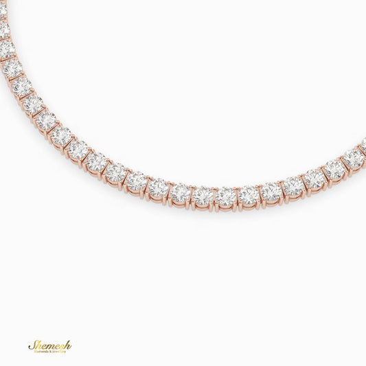 18K Gold Round Diamond Full Eternity Tennis Bracelet - shemesh_diamonds