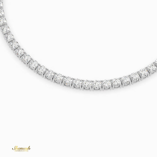18K Gold Round Diamond Full Eternity Tennis Bracelet - shemesh_diamonds