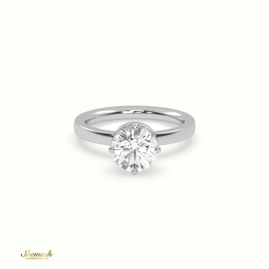 18K Gold 4 Prongs Round Diamond Solitaire Engagement Ring - shemesh_diamonds