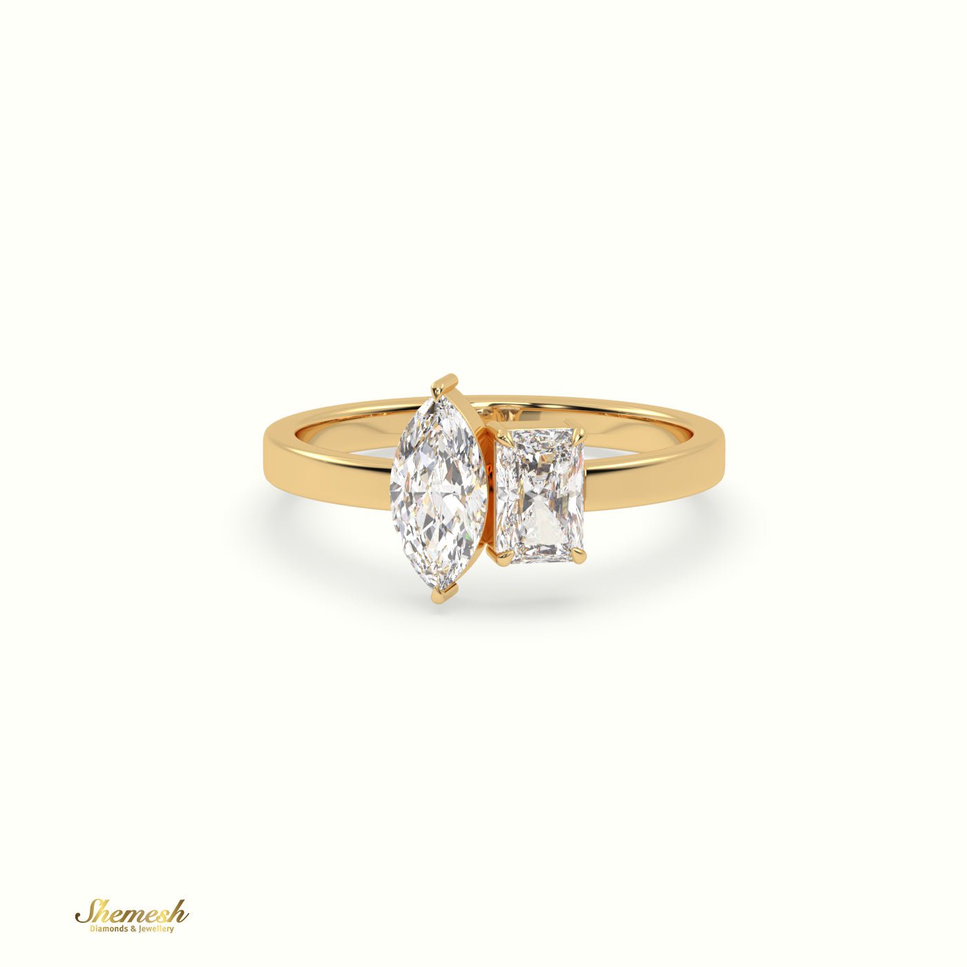 18K Gold 4 Prongs Round Diamond Solitaire Engagement Ring - shemesh_diamonds