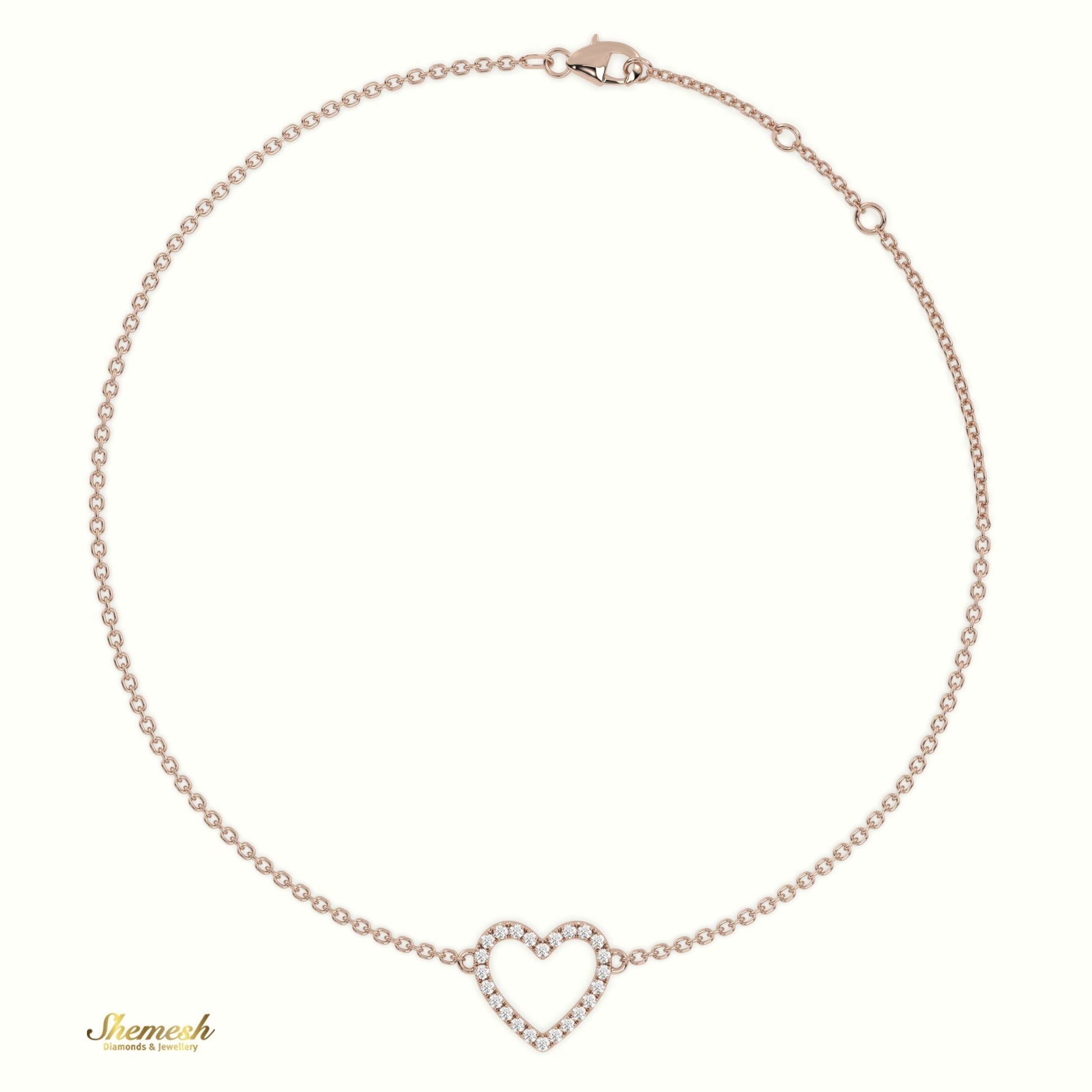 18K Gold Valentine Round Diamond Bracelet - shemesh_diamonds