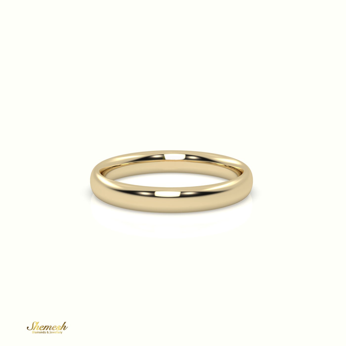 18K Gold Traditional Comfort Fit Wedding Band - shemesh_diamonds