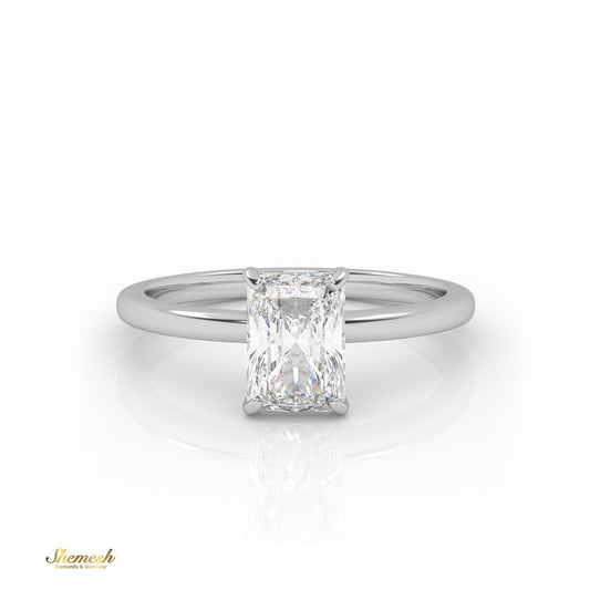 18K Gold 4 Prongs Radiant Cut Diamond Solitaire Engagement Ring - shemesh_diamonds