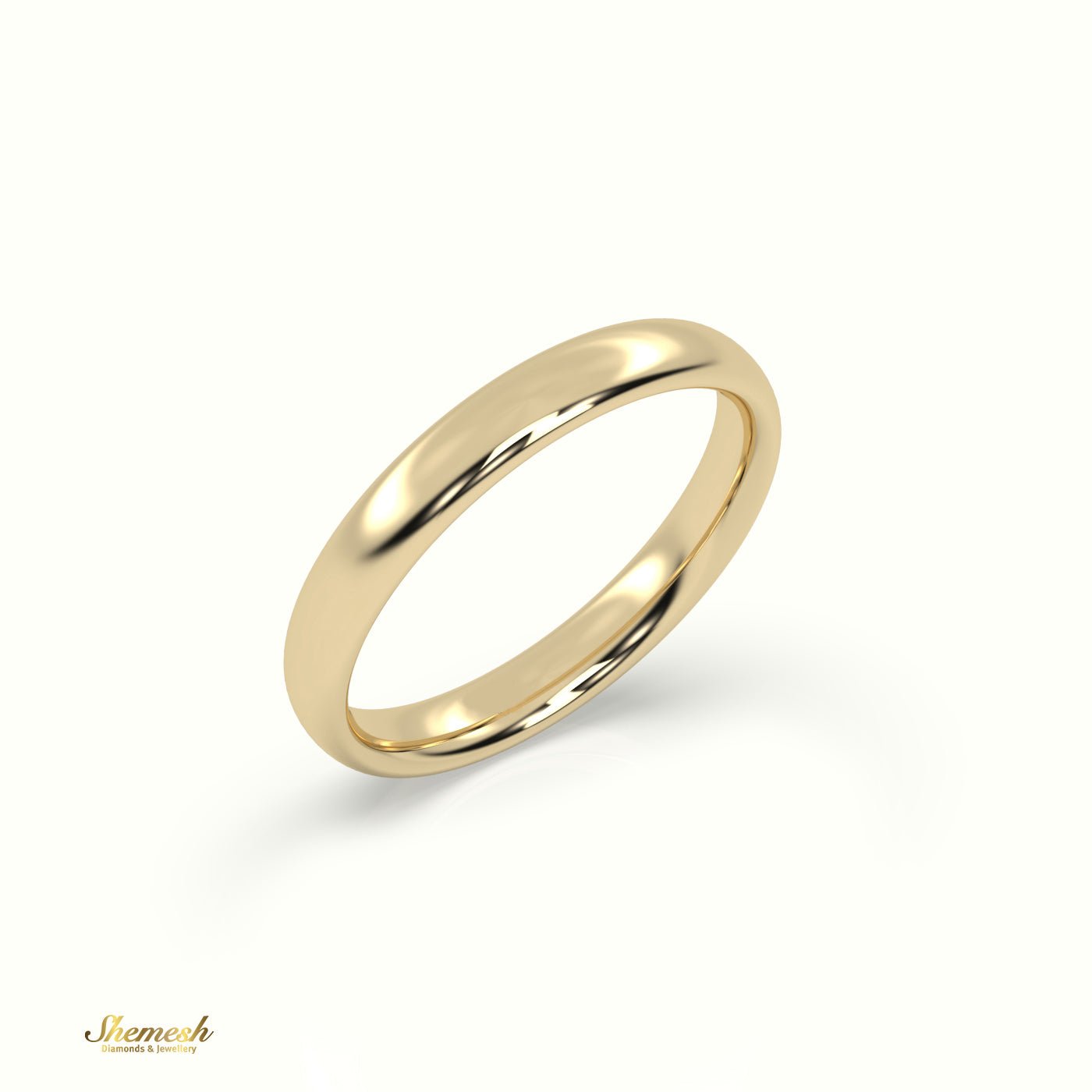 18K Gold Traditional Comfort Fit Wedding Band - shemesh_diamonds