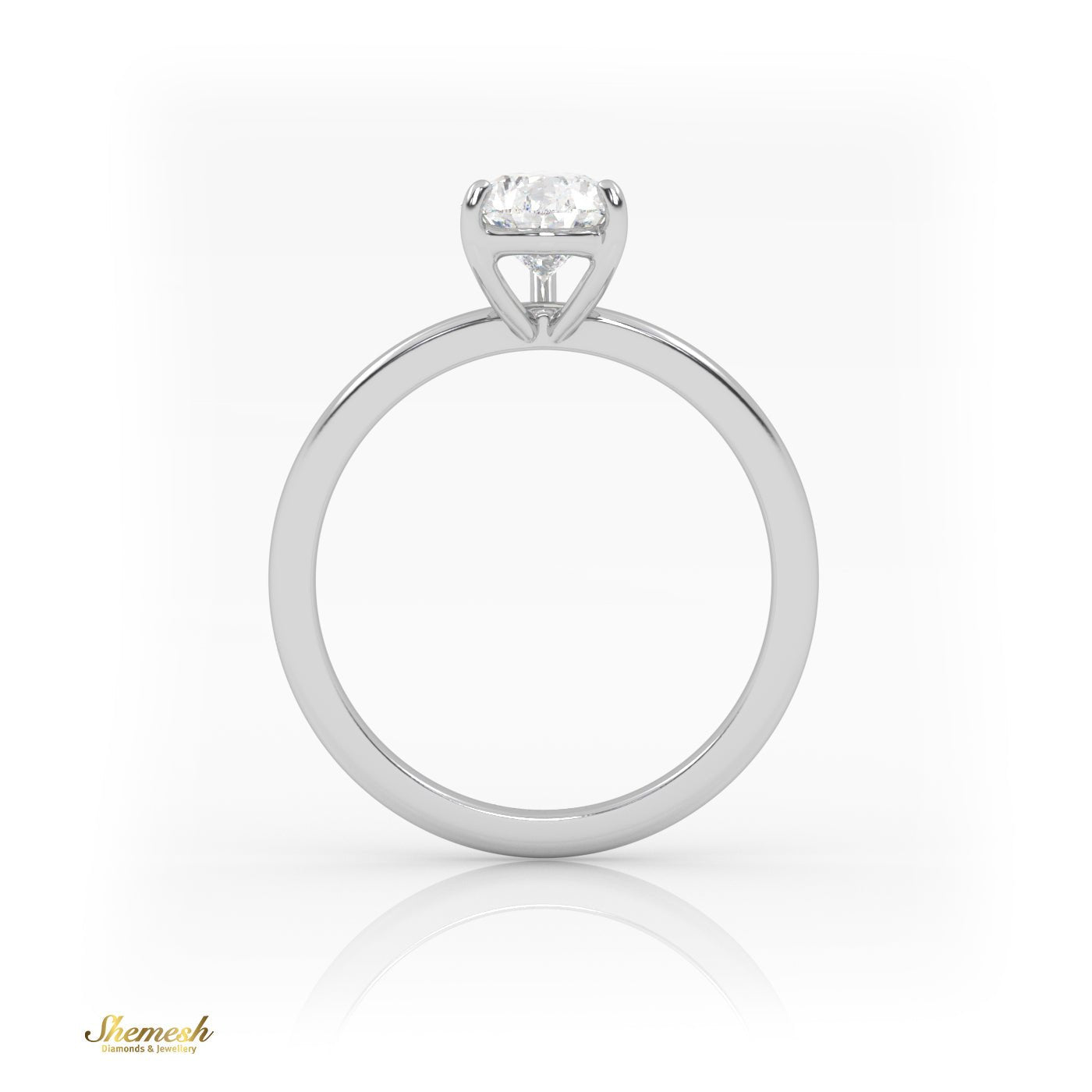 18K Gold 3 Prongs Pear Cut Diamond Solitaire Engagement Ring - shemesh_diamonds