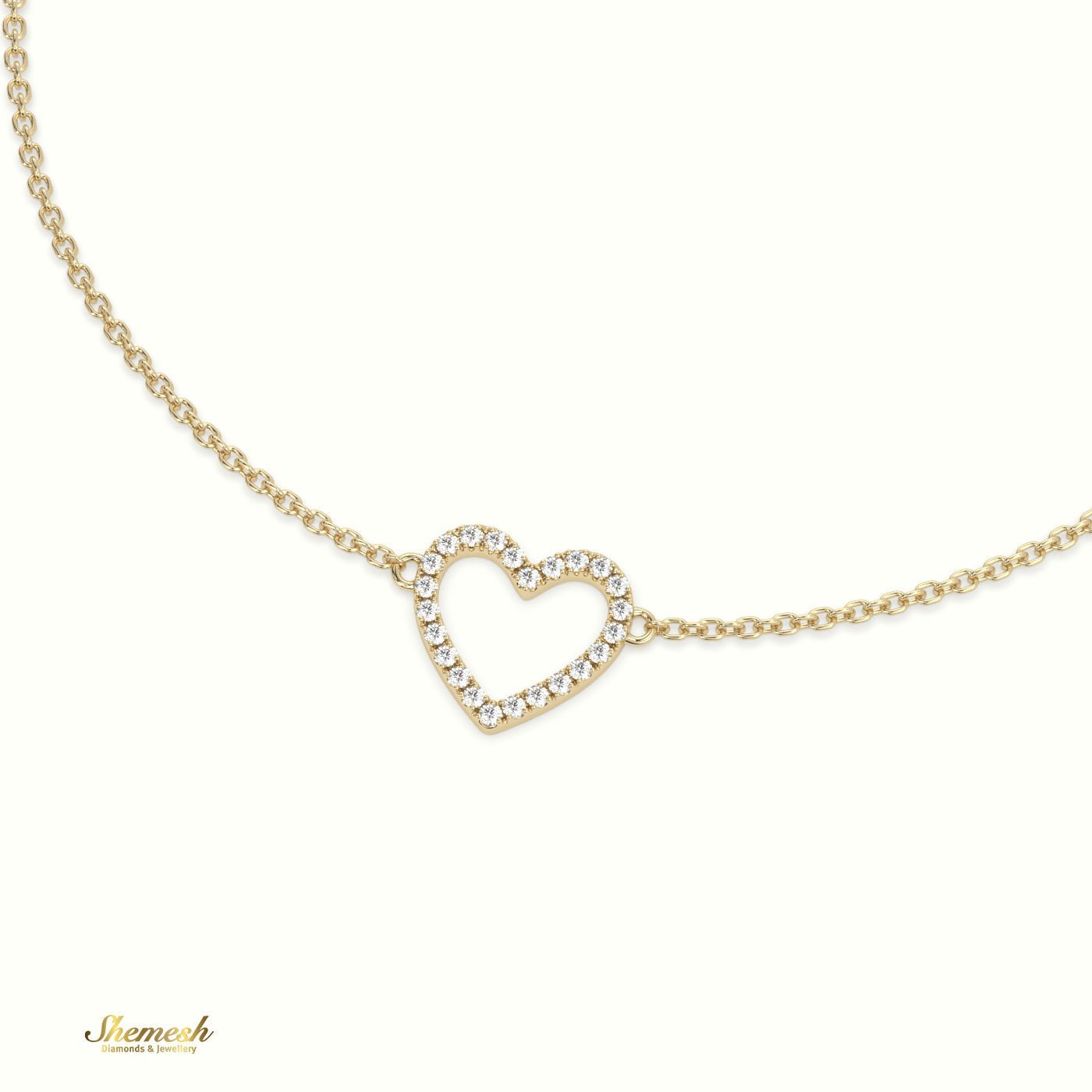 18K Gold Valentine Round Diamond Bracelet - shemesh_diamonds