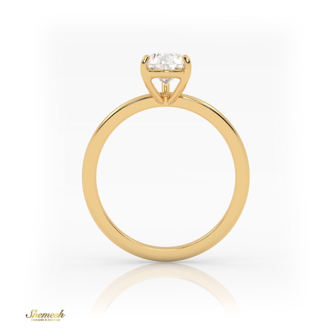 18K Gold 3 Prongs Pear Cut Diamond Solitaire Engagement Ring - shemesh_diamonds