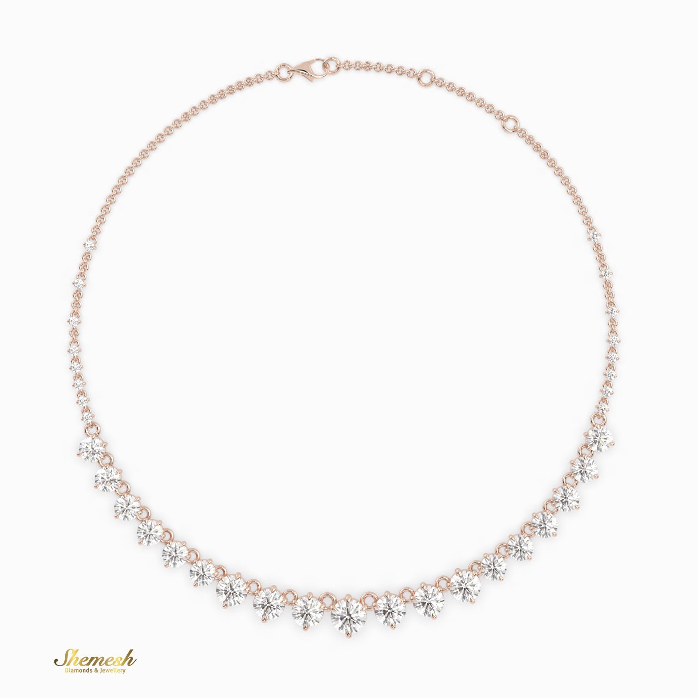 18K Gold Round Diamond Station Bracelet - shemesh_diamonds