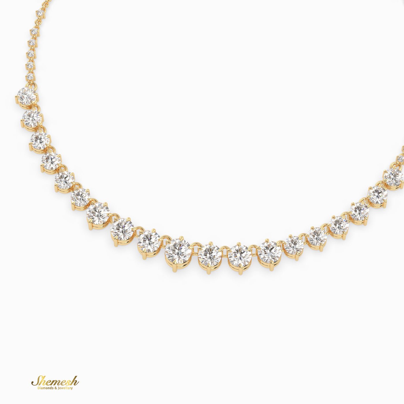 18K Gold Round Diamond Station Bracelet - shemesh_diamonds