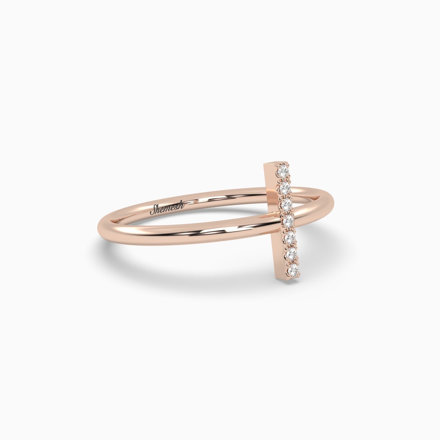 18K Gold "I" Initial Ring - shemesh_diamonds