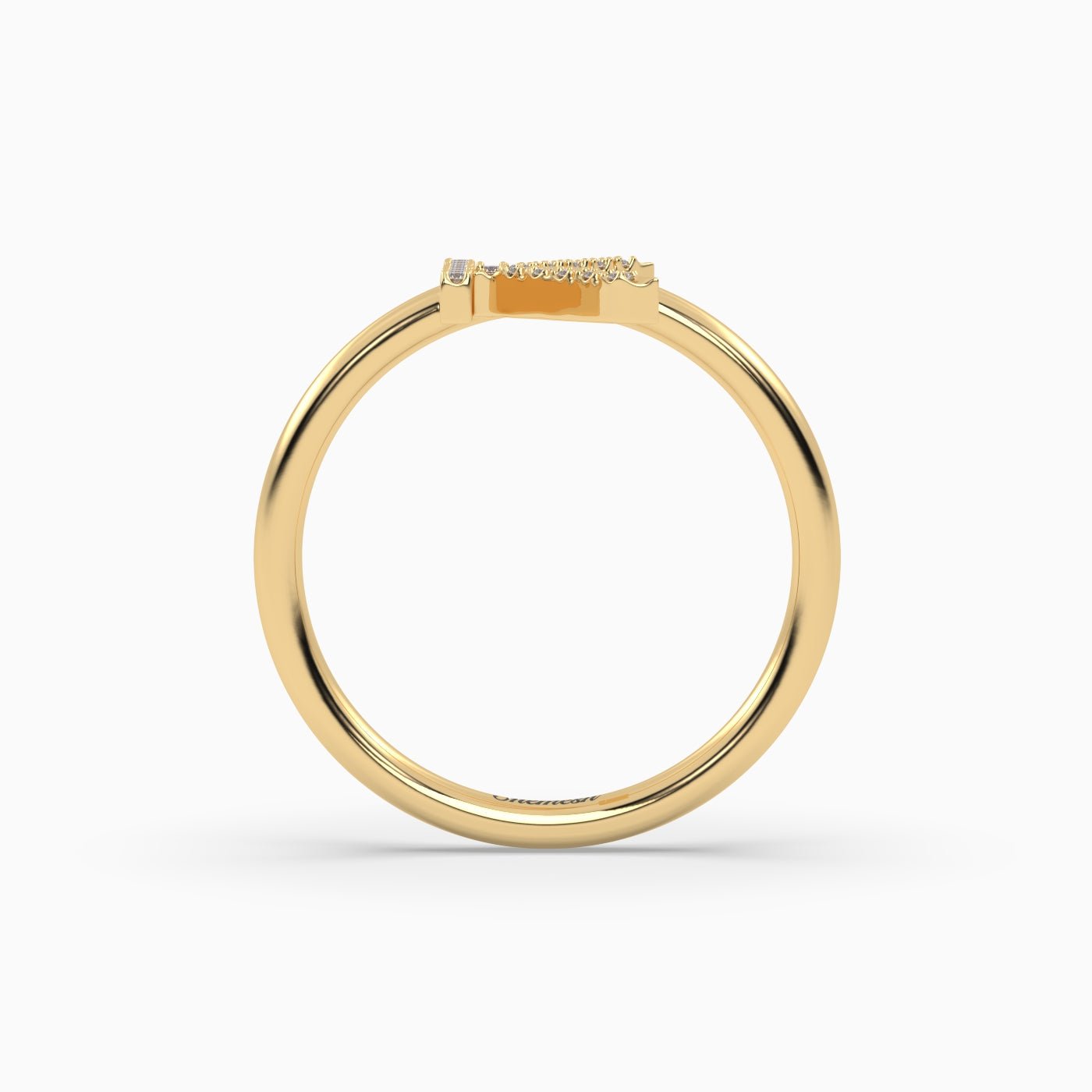 18K Gold "K" Initial Ring - shemesh_diamonds