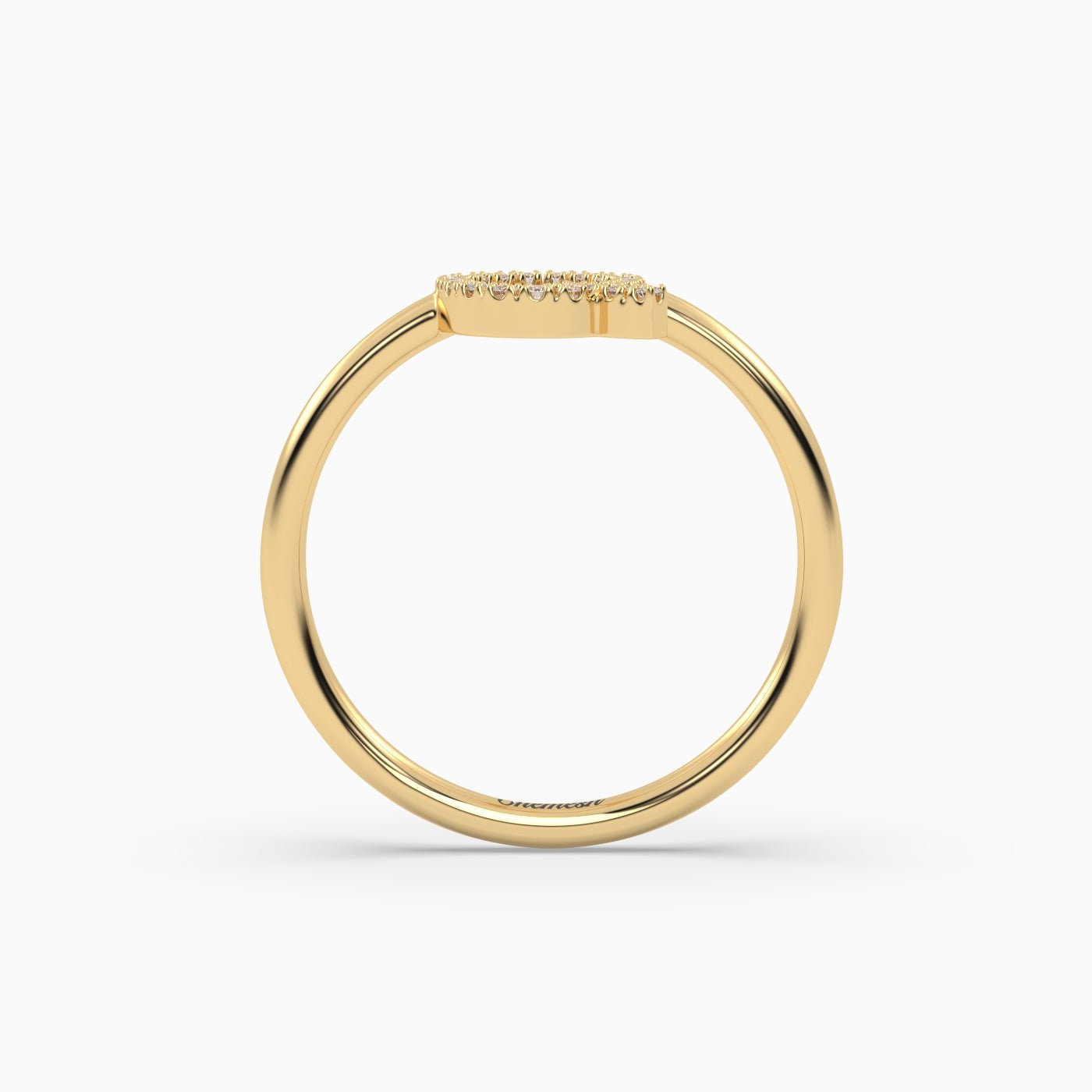 18K Gold "Q" Initial Ring - shemesh_diamonds