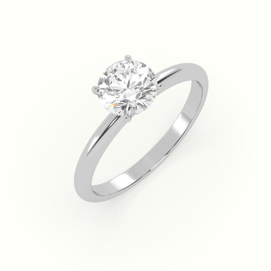 18k Gold Round Cut Solitaire Engagement Ring - shemesh_diamonds