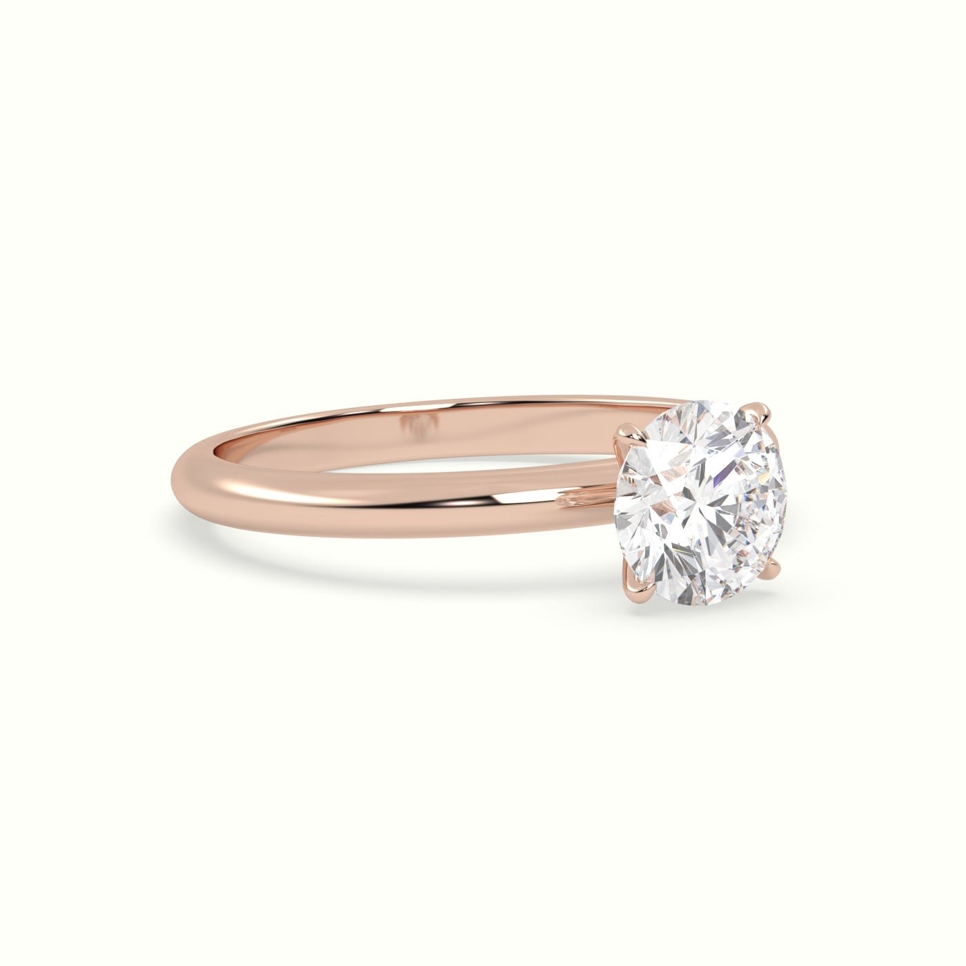 18k Gold Round Cut Solitaire Engagement Ring - shemesh_diamonds