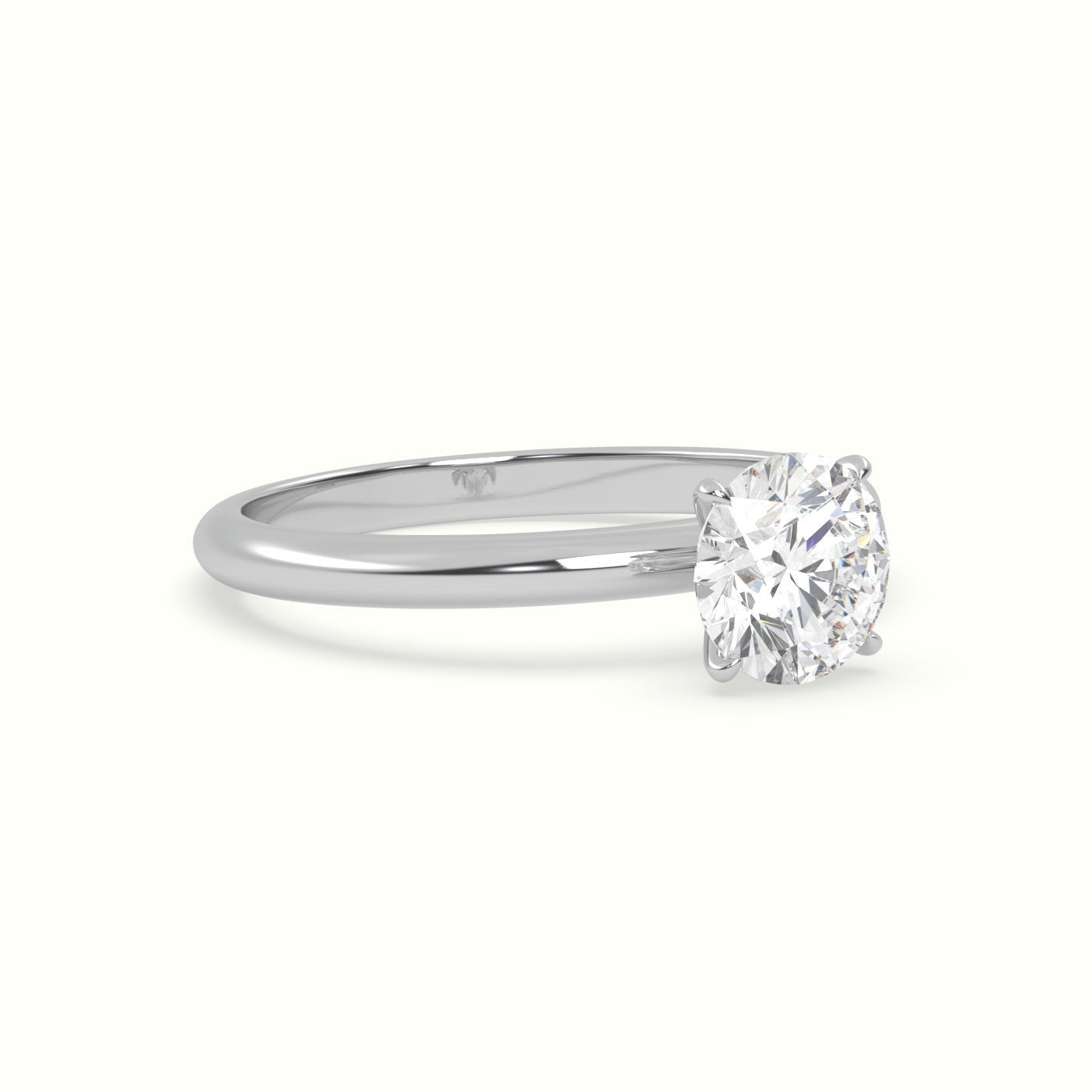 18k Gold Round Cut Solitaire Engagement Ring - shemesh_diamonds