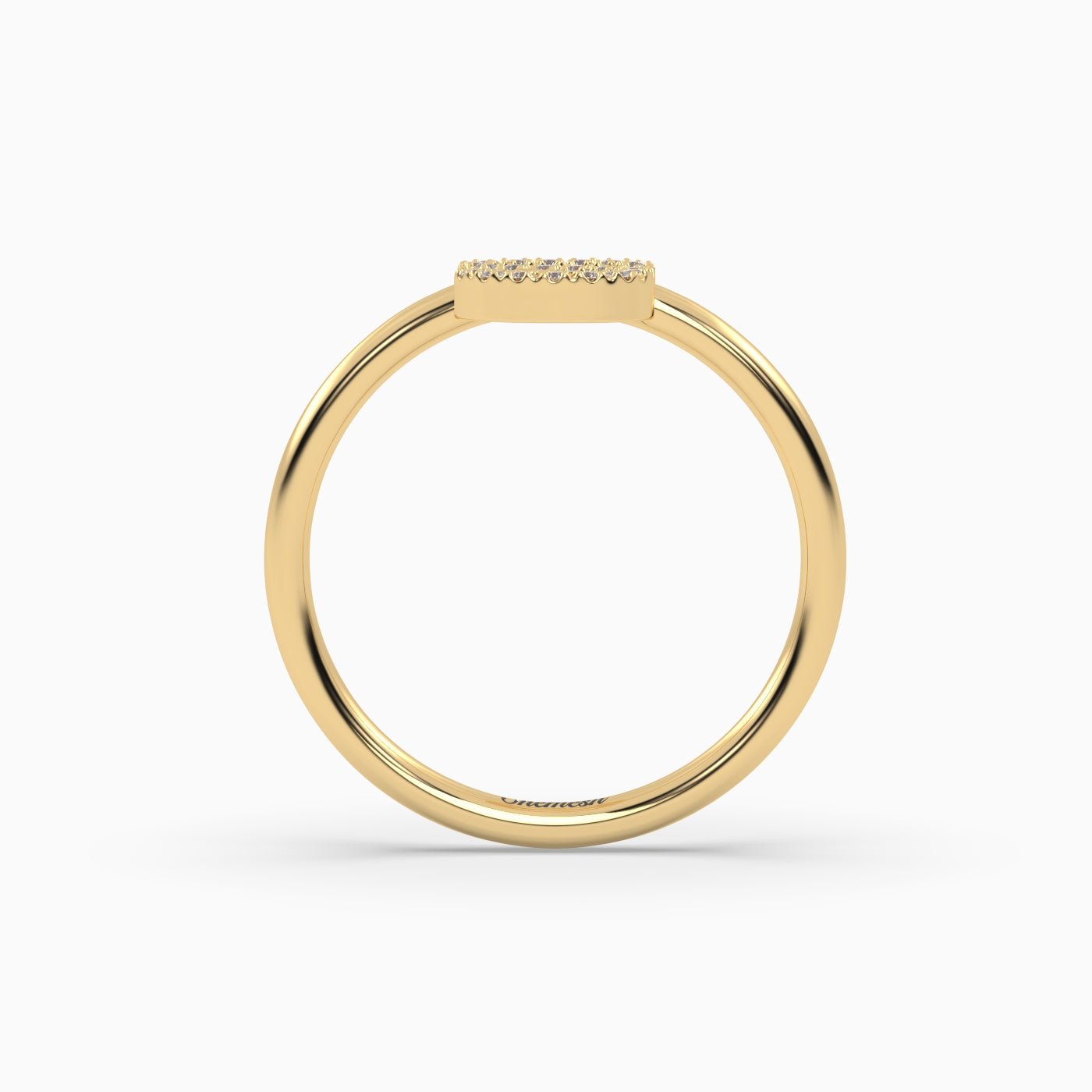 18K Gold "S" Initial Ring - shemesh_diamonds