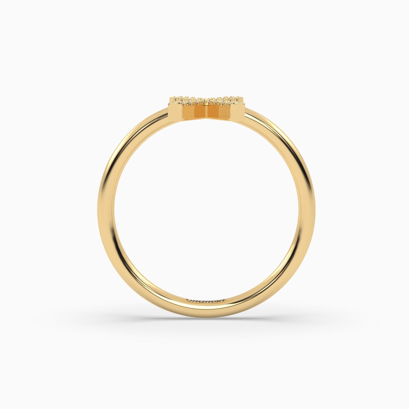 18K Gold "X" Initial Ring - shemesh_diamonds